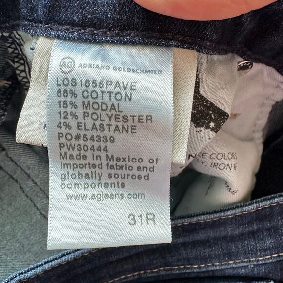 AG Dark Wash Prima Ankle Cigarette Leg Contour 360 Jean 31R - Picture 11 of 16